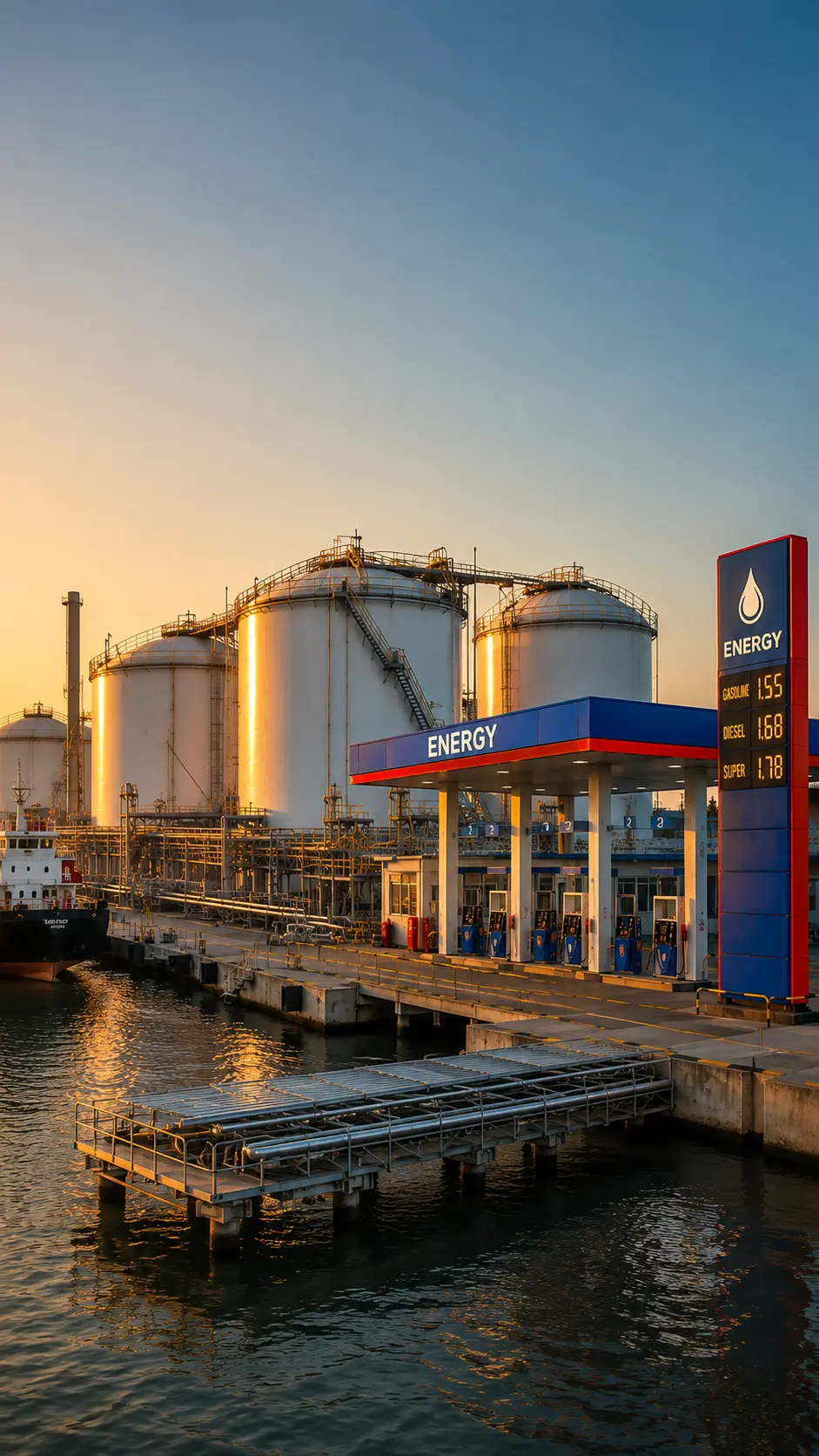 Terminal de stockage pétrolier